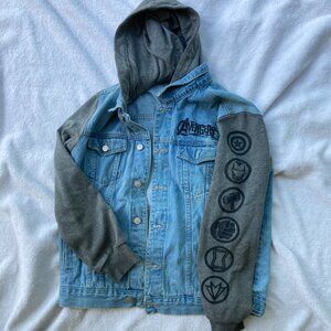 Avengers hooded denim jacket